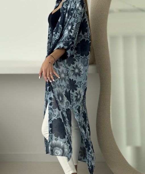 Alternative view of Mėlynos spalvos marškiniai „ Ramunės ”