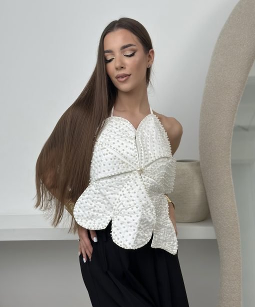 Balta palaidinė „ Gėlė ”