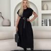 Midi ilgio juoda suknelė