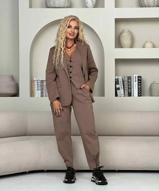 Alternative view of Kapučino spalvos švarkas