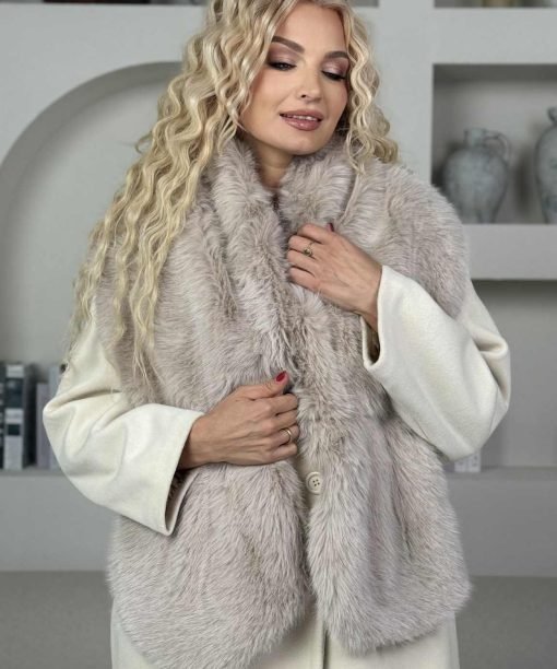 Kailinė apykaklė, plati, latte spalva