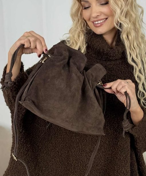 Verstos odos rankinė "Bučinukas", šokolado spalva