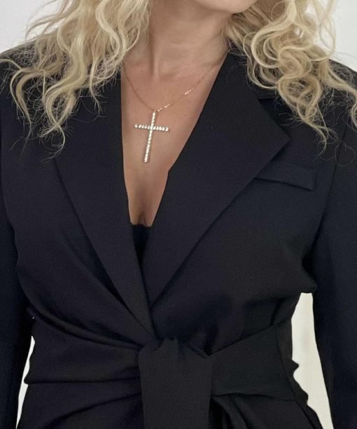 Kaklo papuošalas "Kryželis", aukso spalvos