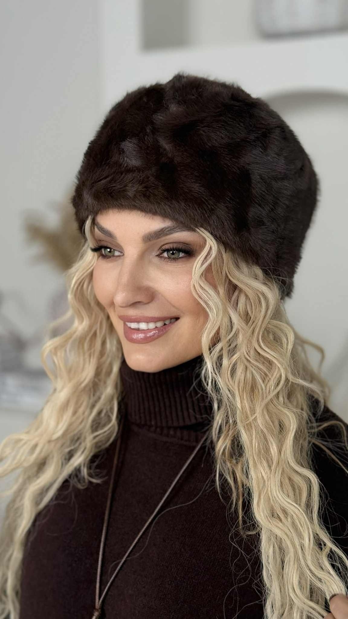 Kailinė kepurė, šokolado spalva - Image 2