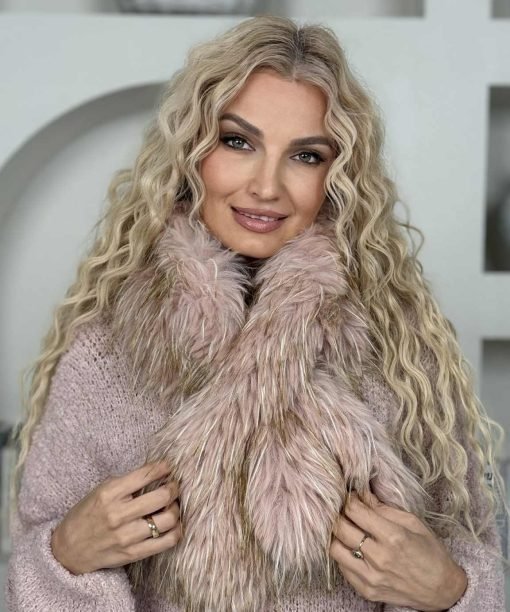 Alternative view of Kailinis šalikas, rožinė spalva