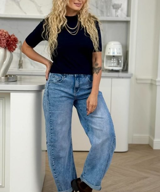 Džinsai baggy, šviesiai mėlyni