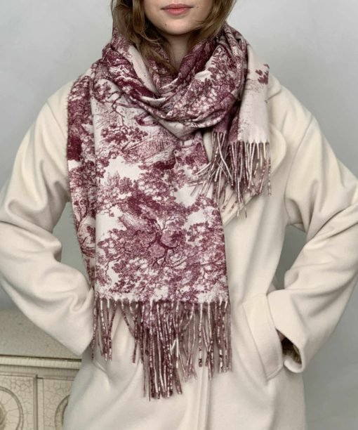 Šalikas „Miškas”, vyno spalva