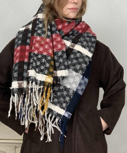 Alternative view of Šalikas "Languotas" grafito/vyno