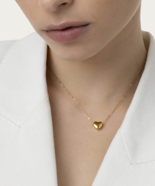 Kaklo papuošalas “Maža širdelė ant grandinėlės”, aukso spalva